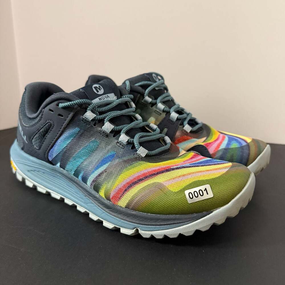 Merrell Nova Men's Rainbow Multi Trail Running Shoes Size 8 J99639 - Picture 11 of 11